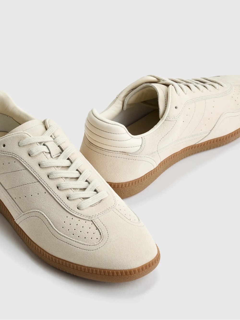 Like New Quince Italian Suede Gum Sole Sneaker - Birch, 8.5